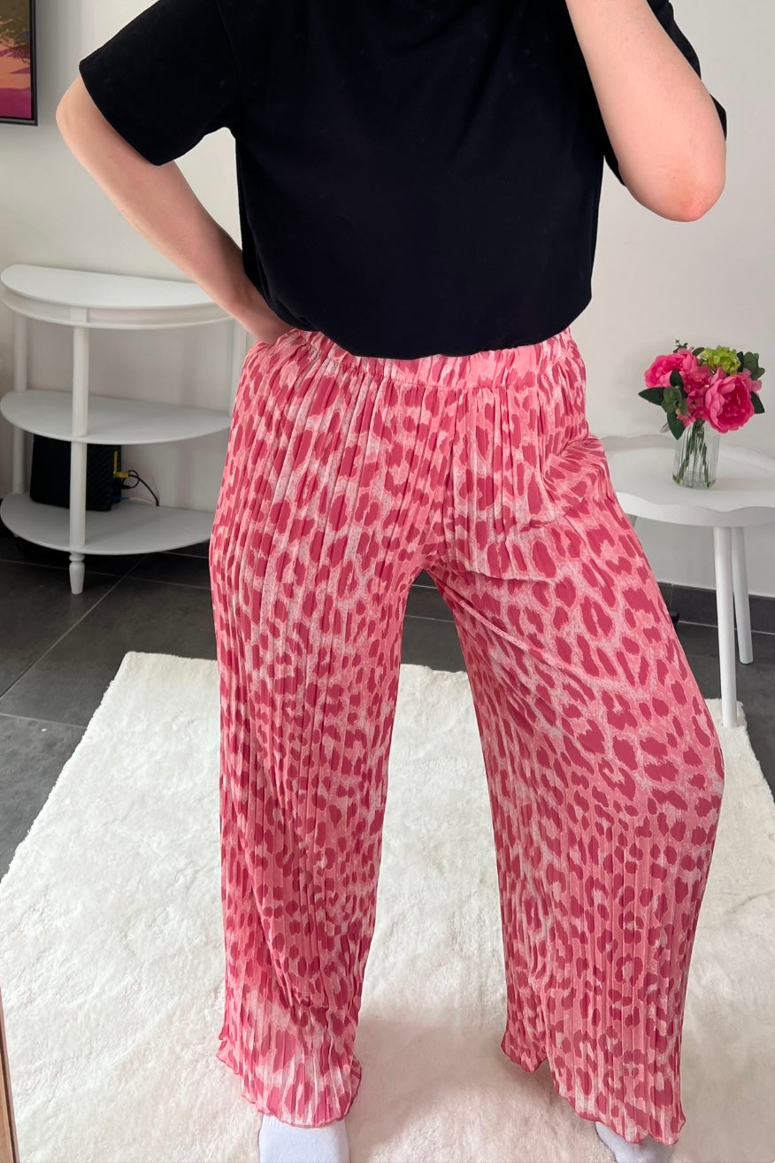 PANTALON LÉOPARD ROSE