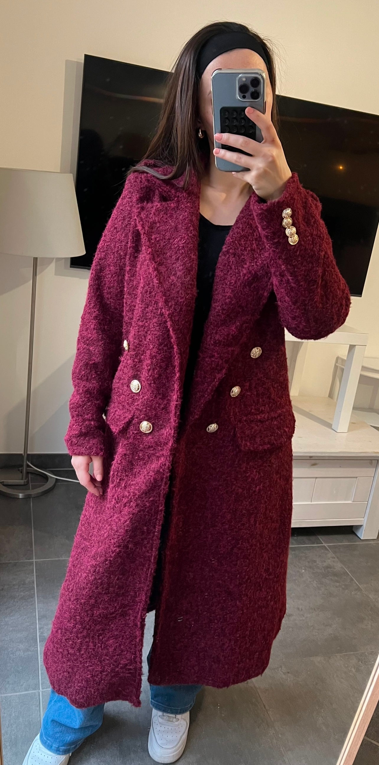 MANTEAU LÉA BORDEAUX