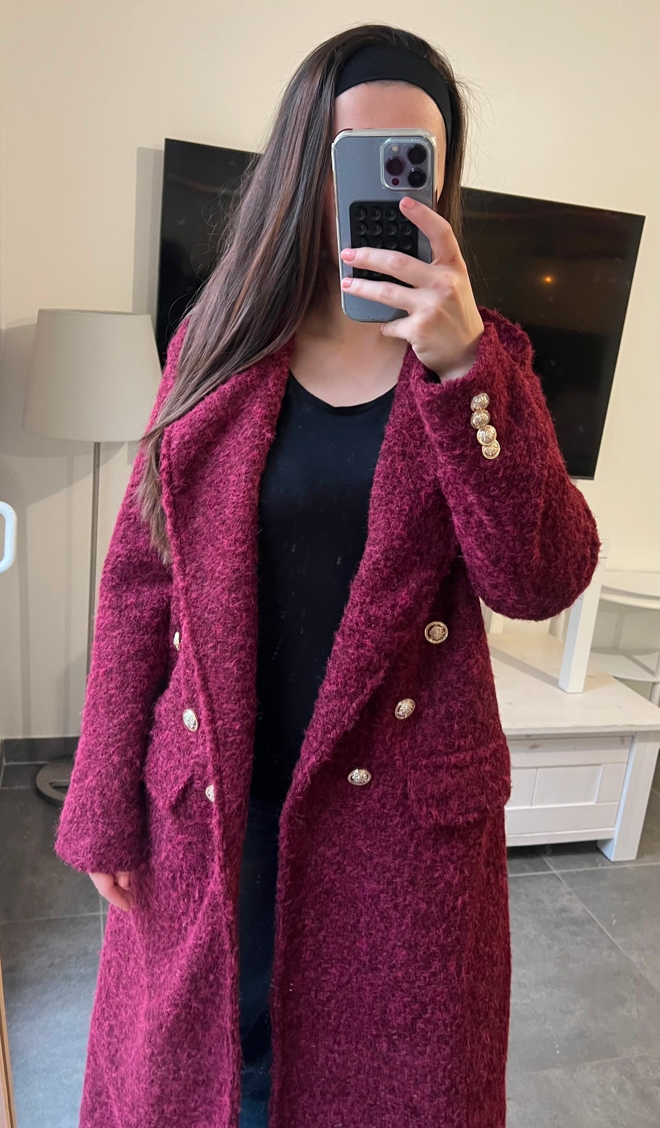 MANTEAU LÉA BORDEAUX