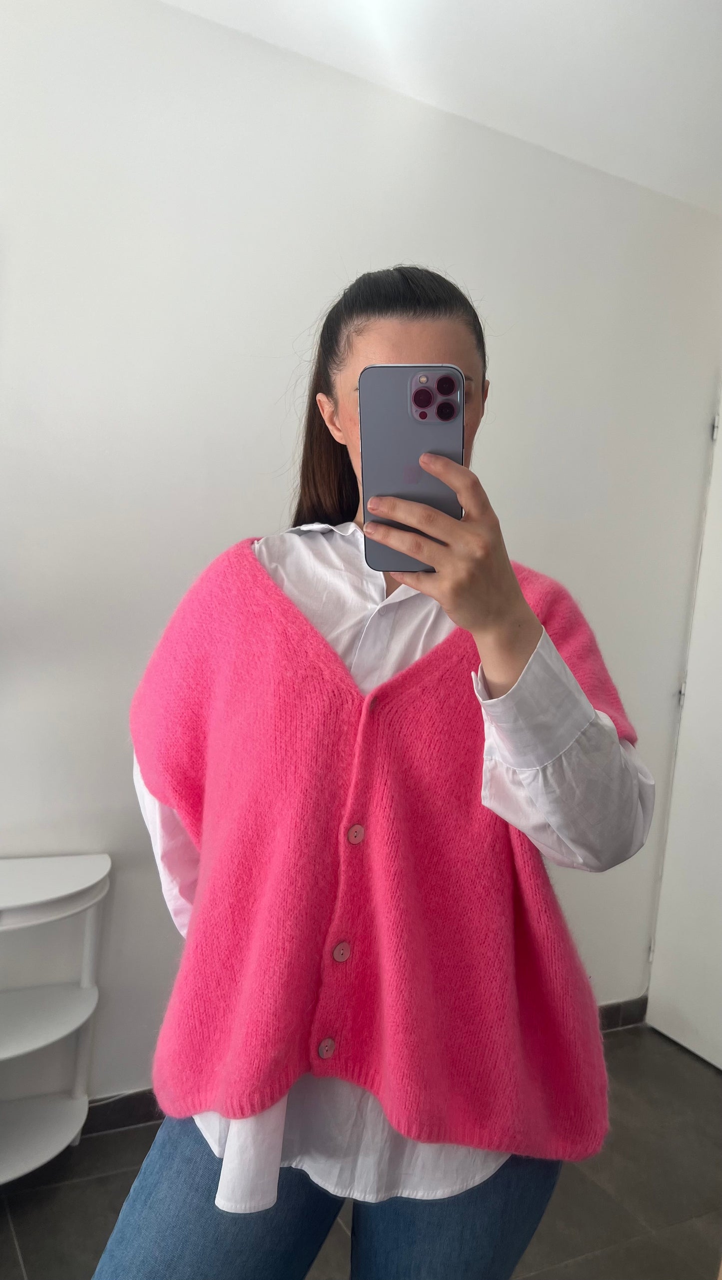 GILET MORGANE FUSCHIA