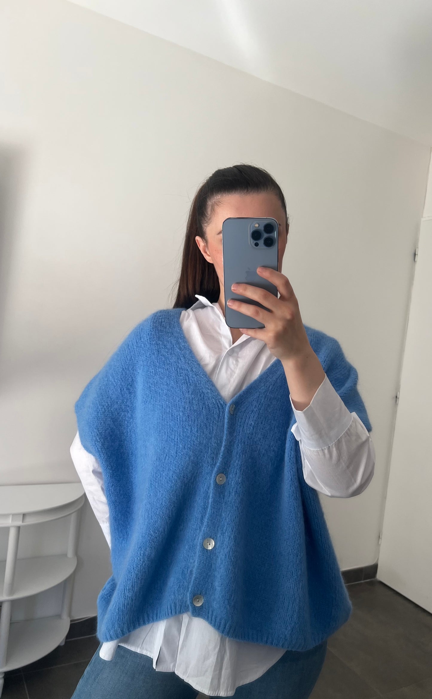 GILET MORGANE BLEU JEAN