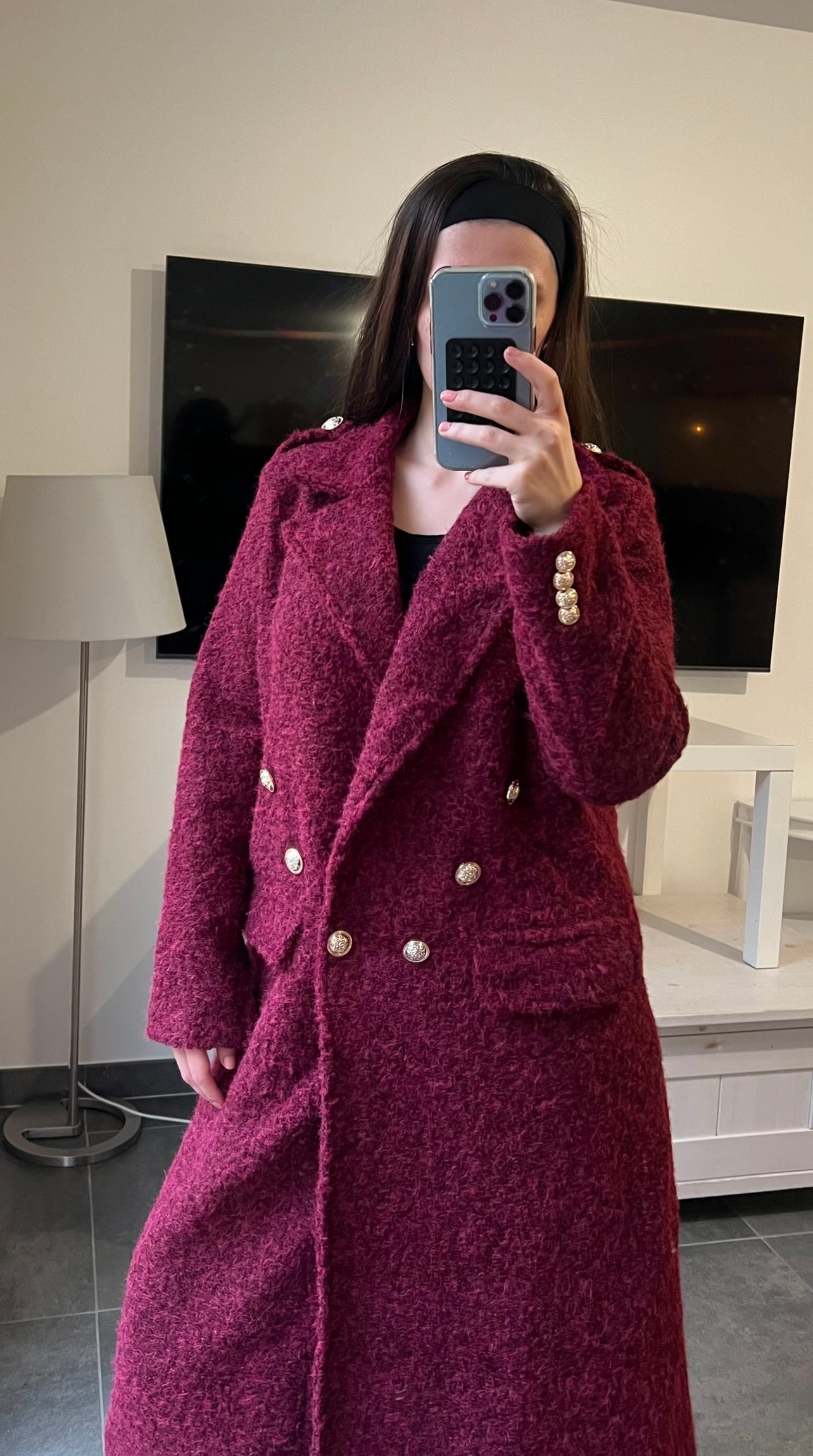 MANTEAU LÉA BORDEAUX