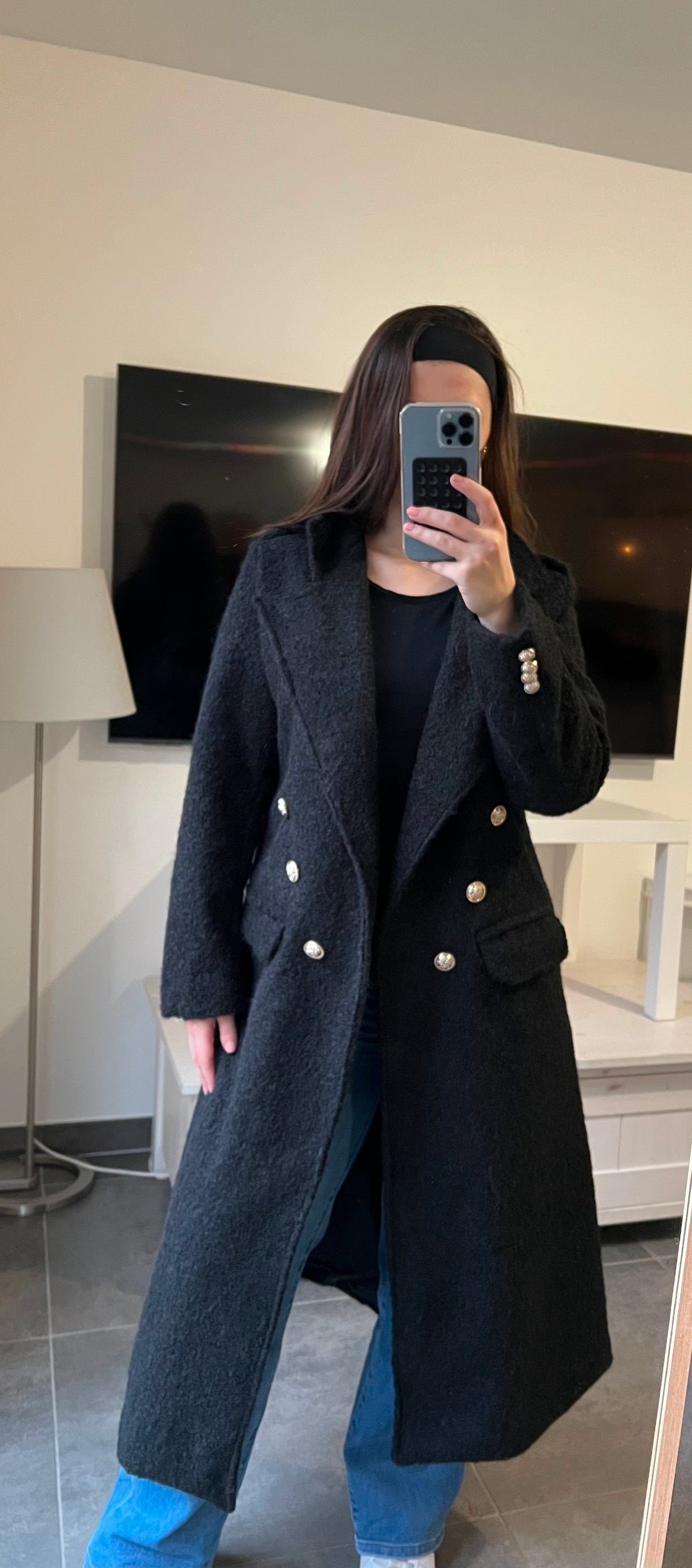 MANTEAU LÉA NOIR