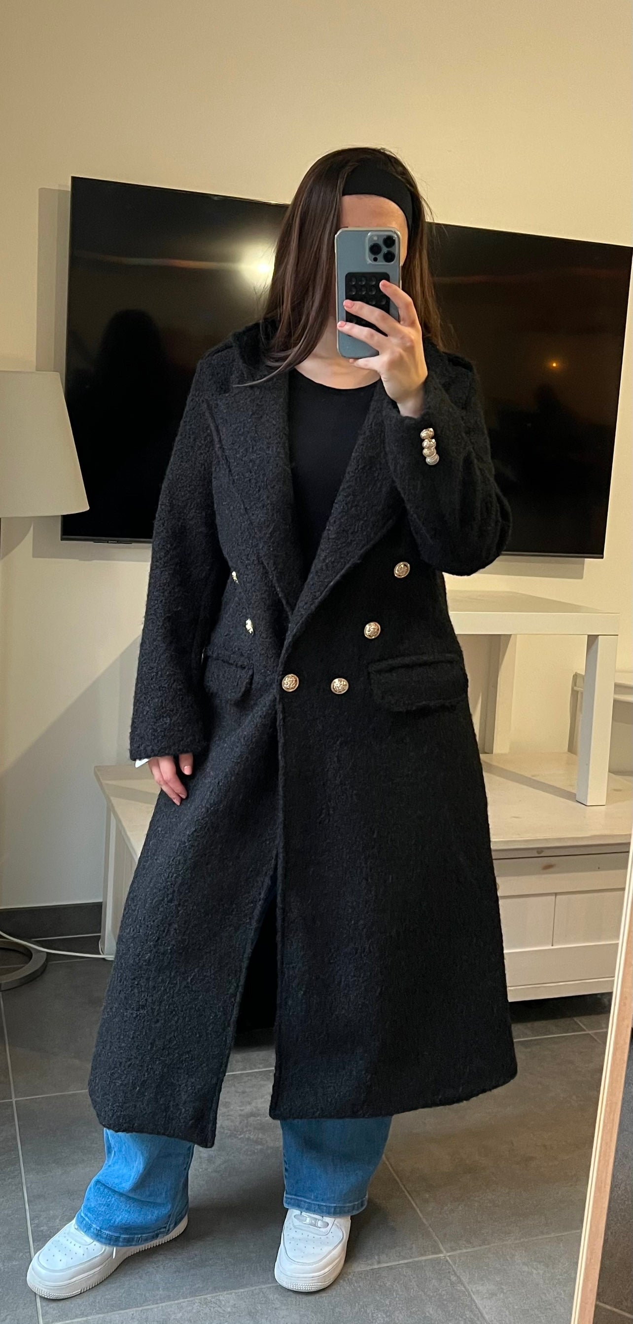 MANTEAU LÉA NOIR